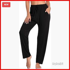 Loose Fit Yoga Pants with Pockets, Lightweight Workout Lounge Pants